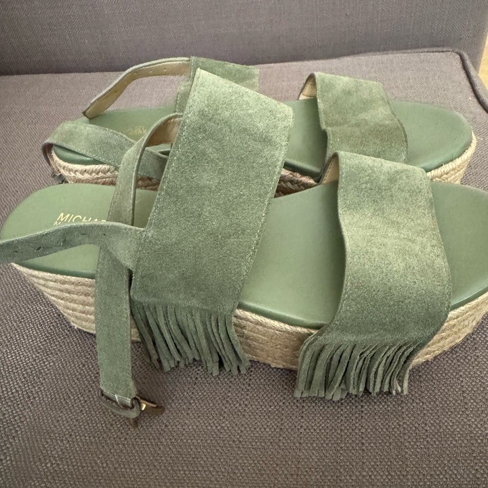 Michael Kors Sage Green Espadrille Sandals